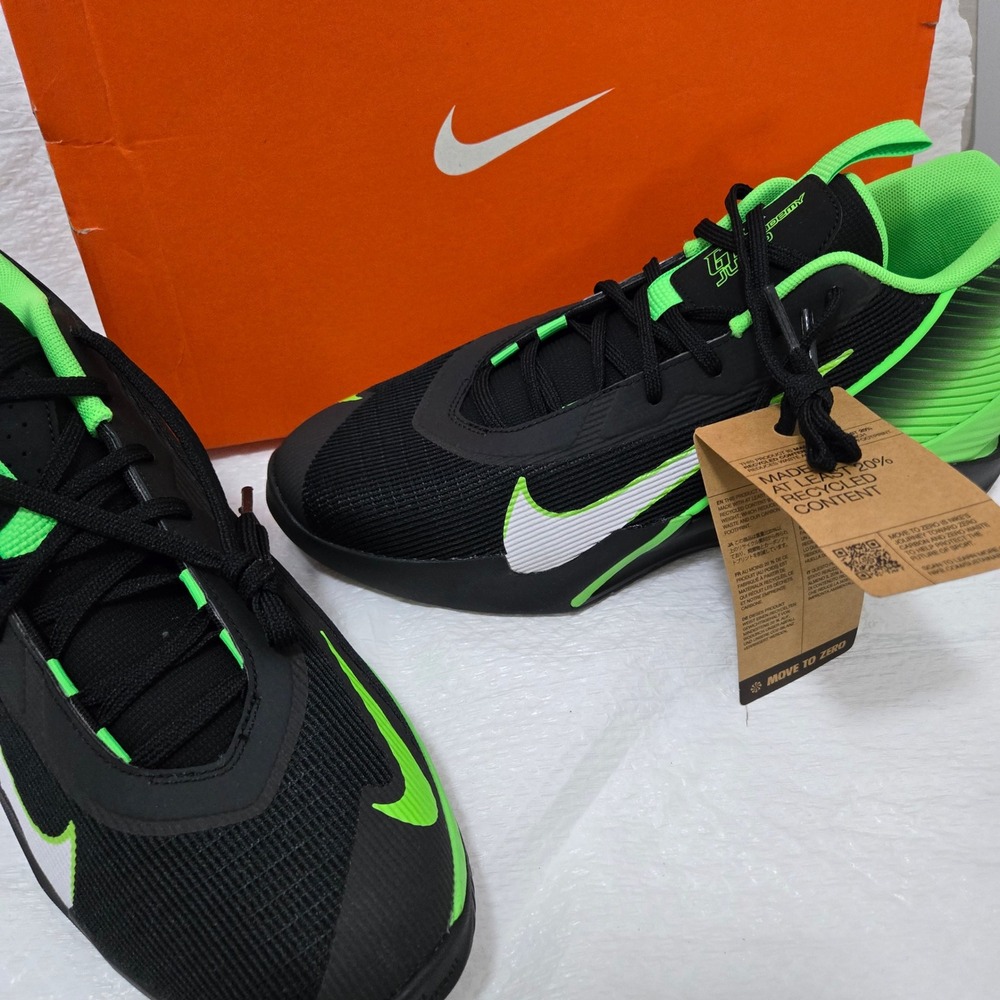 Nike GT Jump Academy Black Green Strike Basketball‎ Shoes FV5524-001 Mens 10.5